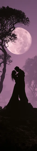 Free dark romance bookmark featuring a couple under the shadow of a tree